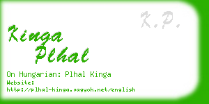 kinga plhal business card